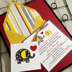 elephant baby shower invitation