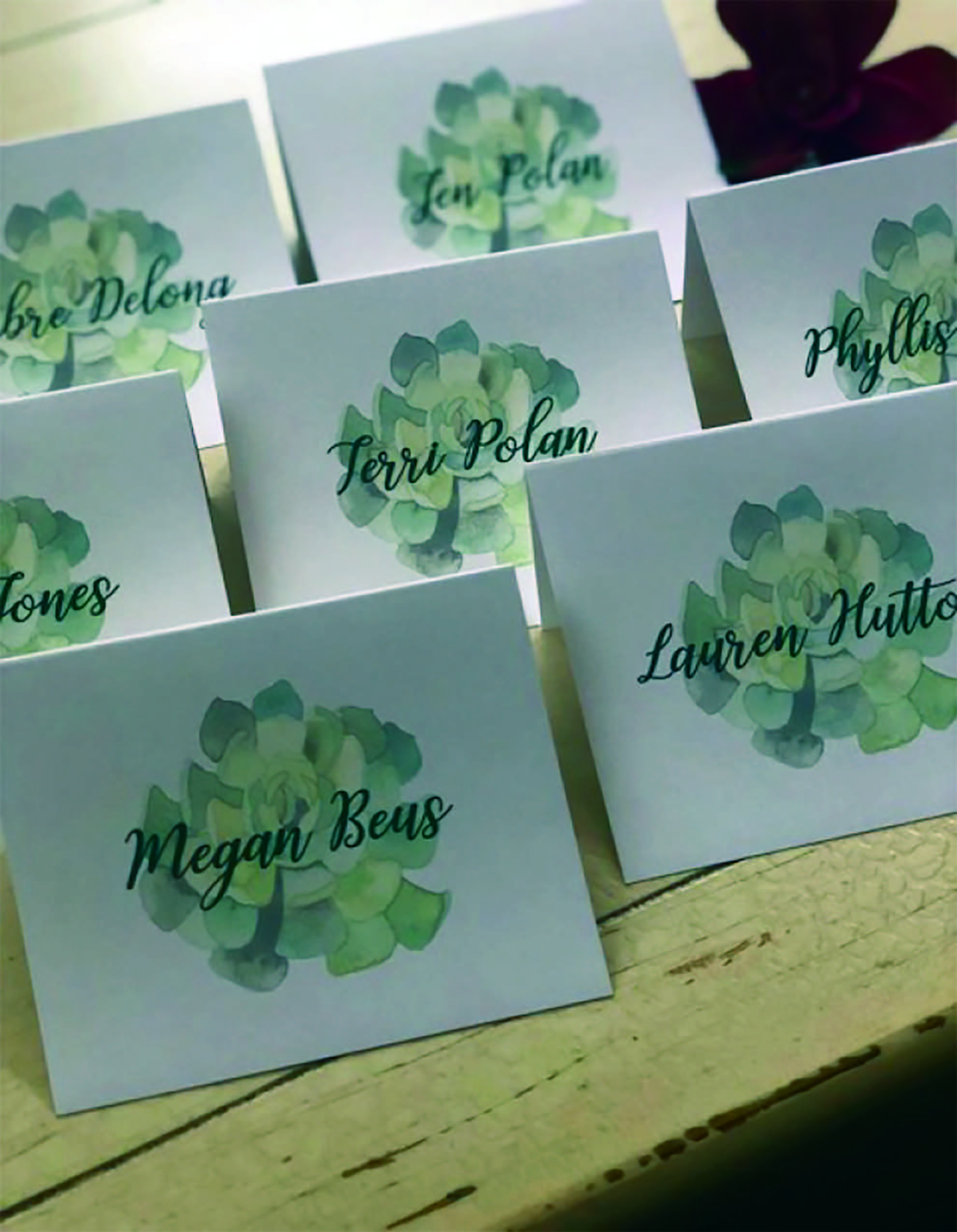 Sample Place Cards